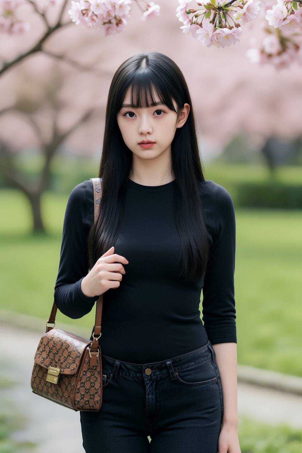 A young East Asian woman,  appearing to be in her late teens or early twenties,  is positioned centrally in the frame on T...