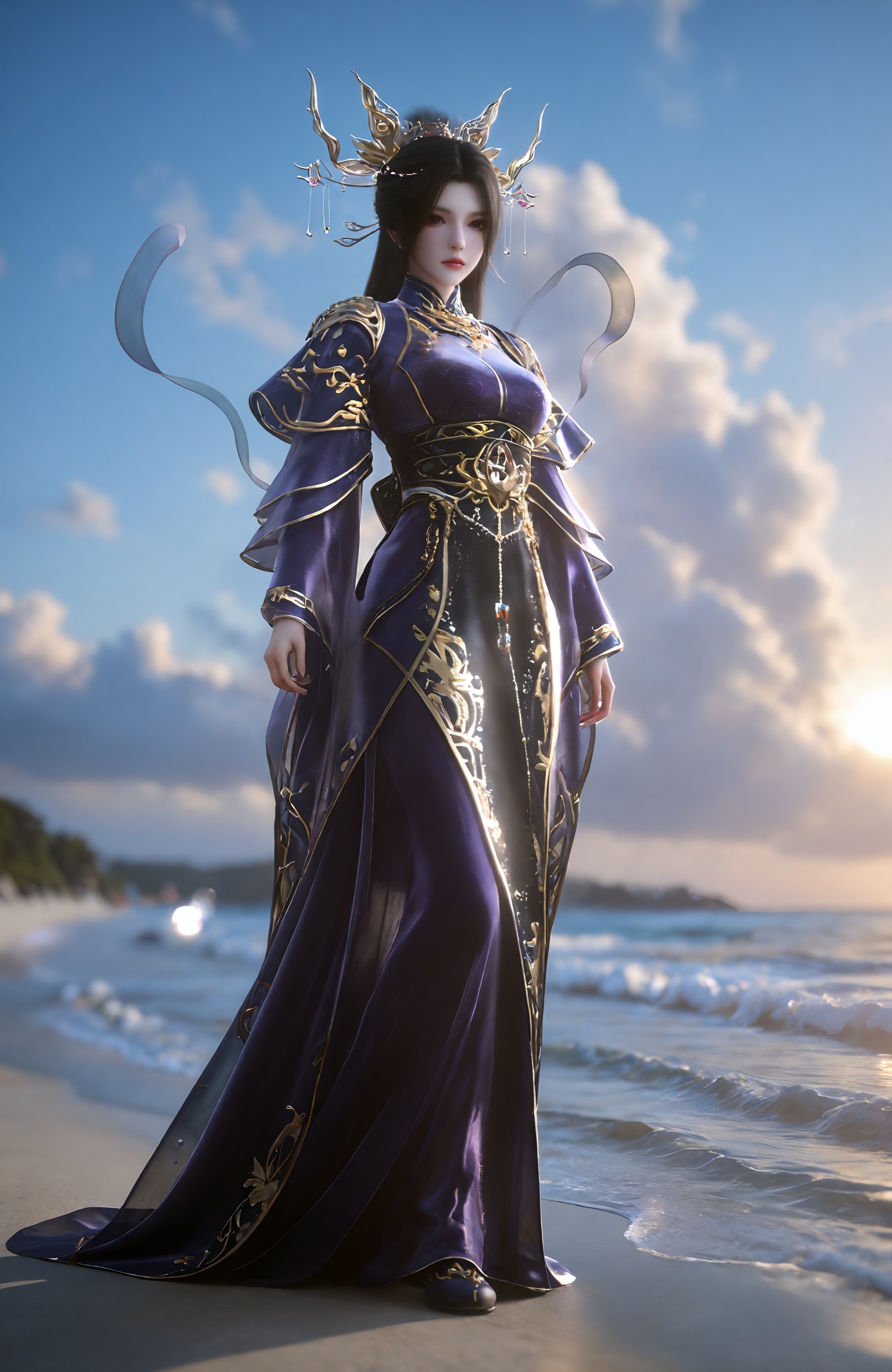 1girl,  long hair,  hair ornament by 天海TianHai on Tensor.Art