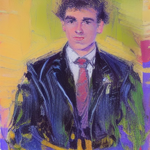 Fechin,oil painting,IMPRESSIONISM,((dyeing)),((oil painting)),((impasto)),school_uniform,male,