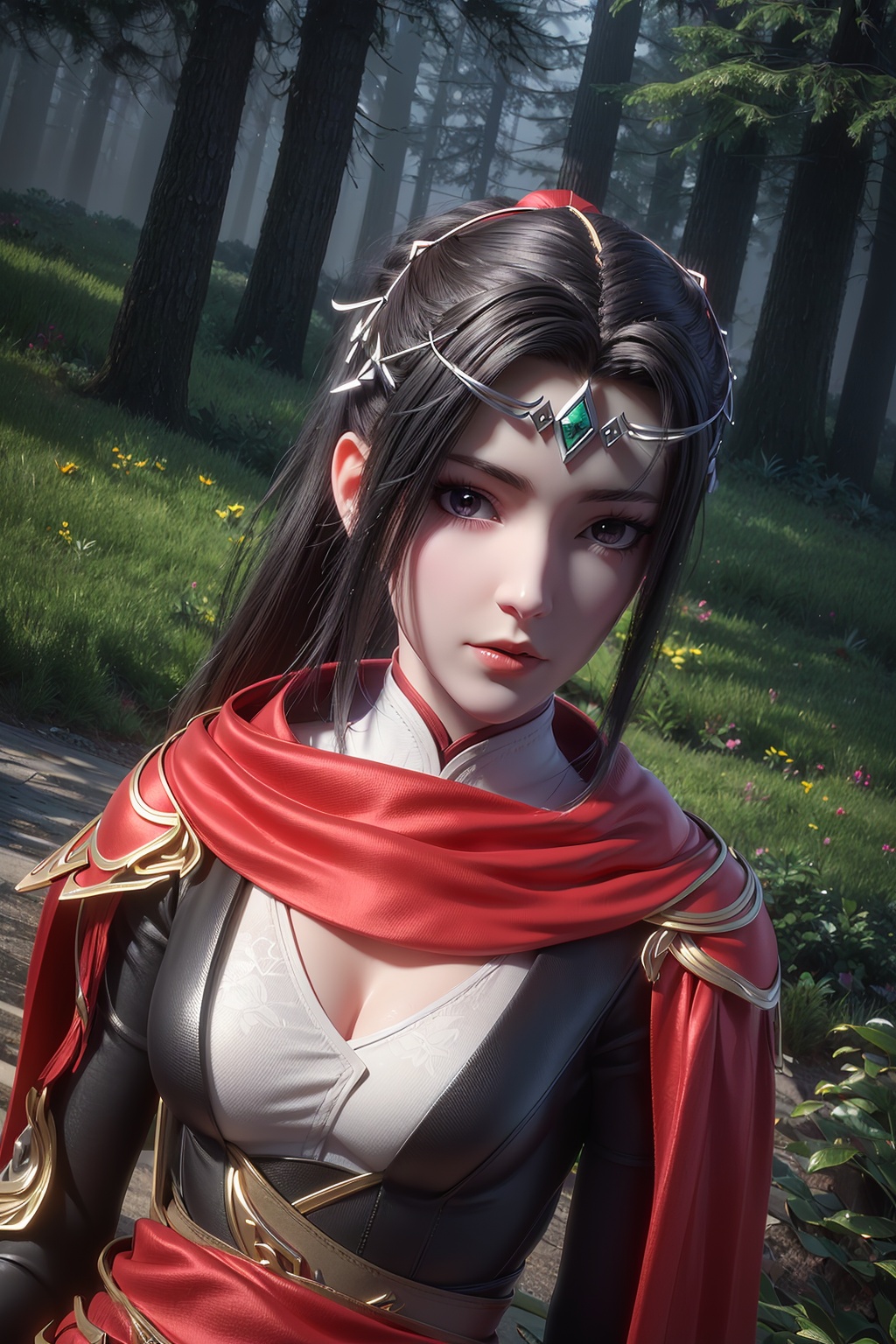 hanfu,bailian,qianning,full body,1girl,solo,masterpiece,HDR,UHD,8K,best quality,Photographic,<lora:qianning_perfect_v1:0.7>,(extremely detailed CG unity 8k wallpaper),(masterpiece),(best quality),(ultra-detailed),(best illustration),(best shadow),(an extremely delicate and beautiful),dynamic angle,floating,finely detail,(bloom),(shine),glinting stars,(classic),( illustration),( painting),( sketch),beautiful face,extremely_beautiful_detailed_anime_face,Beautiful detailed girl,(andetailedorgandiedress),cape,light_green_hair,very_long_hair,small_chest,extremely delicate and beautiful girls,beautiful detailed eyes,dishevelled hair,Hazy fog,mist,(forest),feather,nature,(sunlight),fairyland,<lora:add_detail:0.7>,