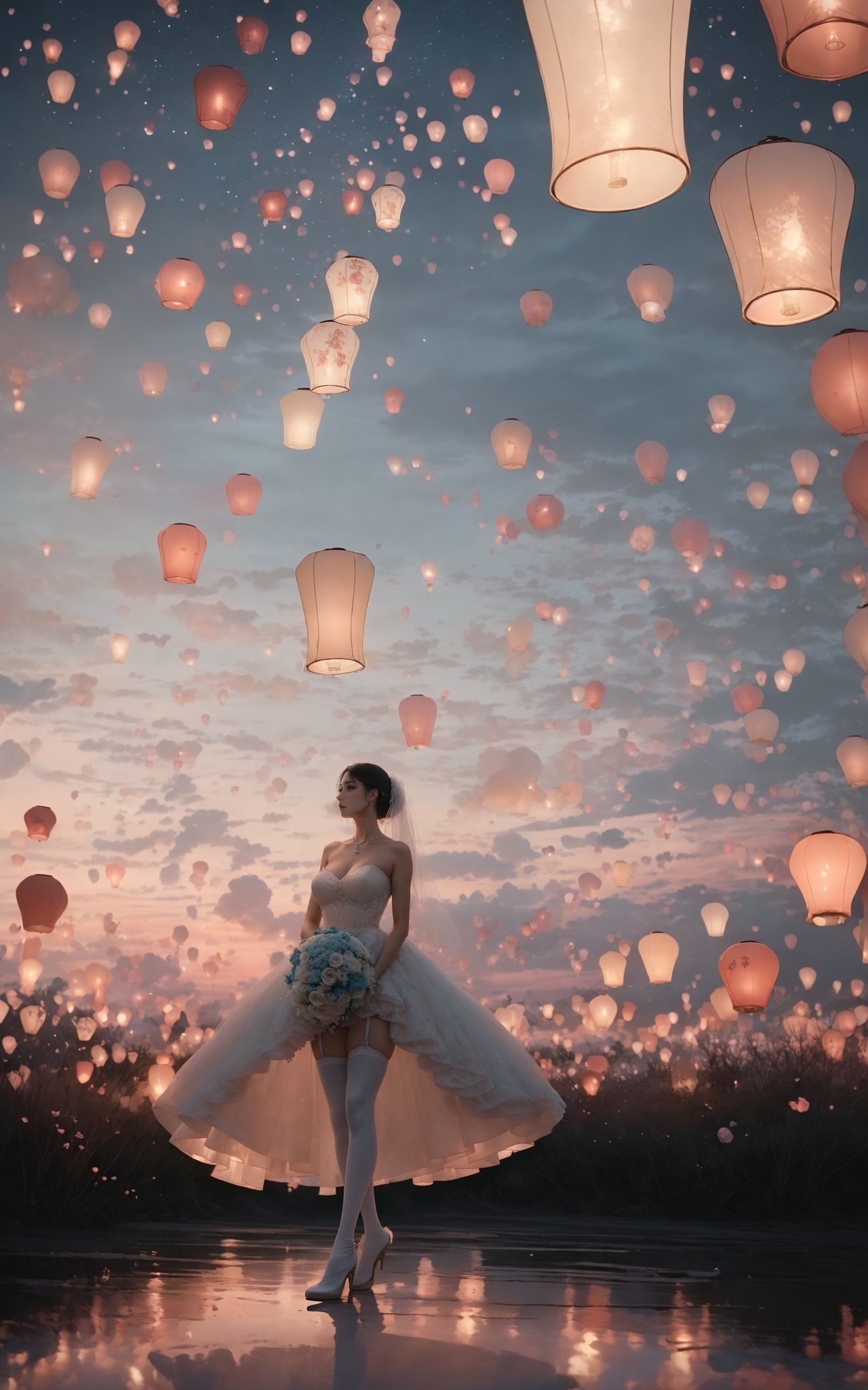 sky lantern,  masterpiece,  best quality on Tensor.Art