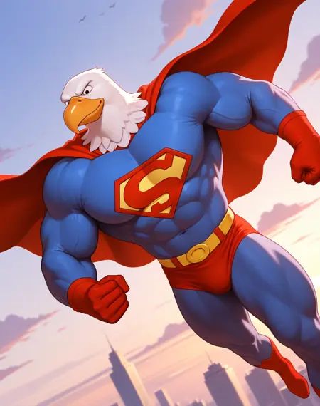 Superman Warpland,  muscular,  eagle on Tensor.Art