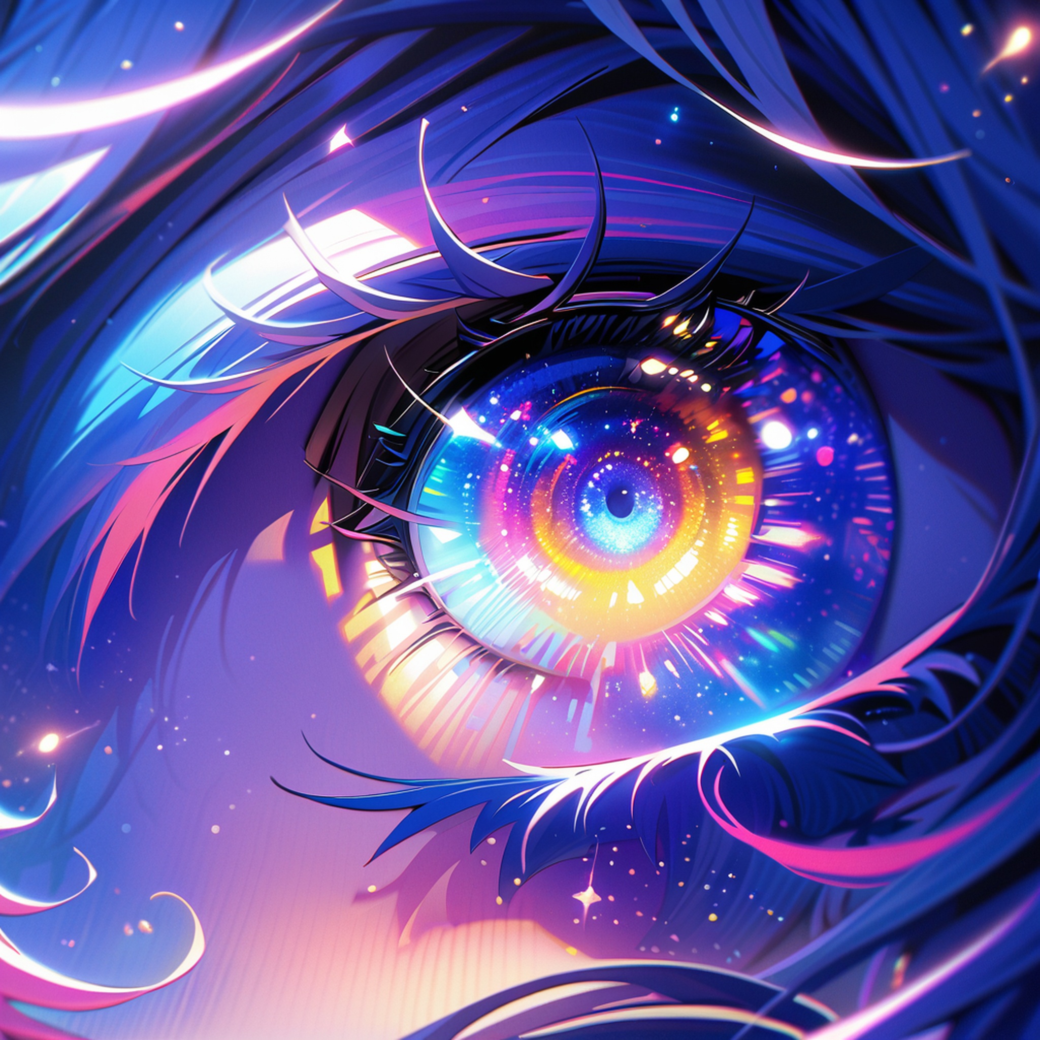 parameters: "O,(masterpiece:1,2),best quality,masterpiece,highres,original,extremely detailed wallpaper,perfect lighting,(extremely detailed CG:1.2),eyes,shine,blue eyes,pink eyes,blue eyes,yellow eyes,smooth skin,solo,1eye,brown eyes,multiple_colors_eyes,star,galaxy,lightline,best shadow,best light,long hair,