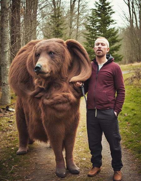 photographic portrait of a man-bear-pig on Tensor.Art