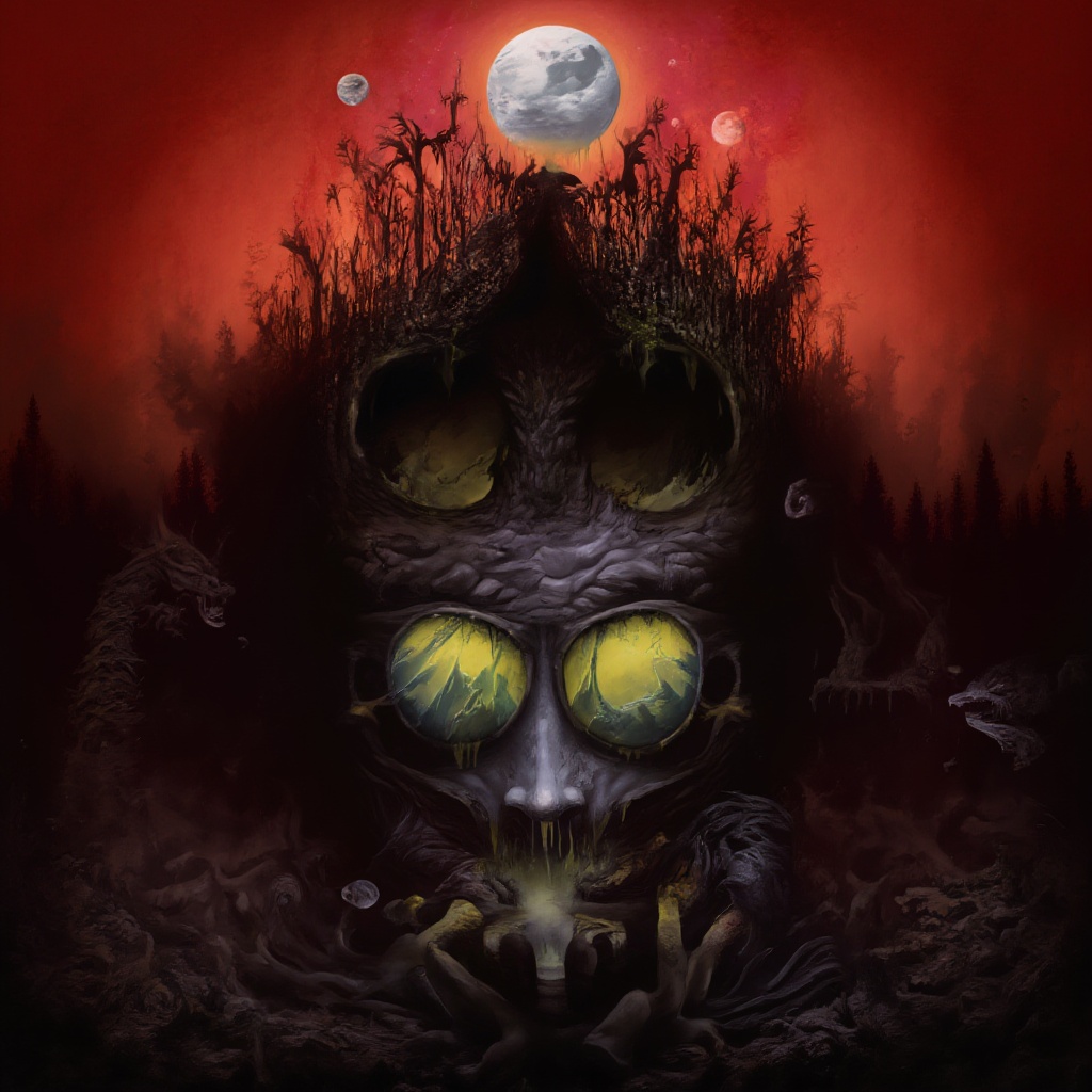 Horror landscape,  fog,  saliva on Tensor.Art