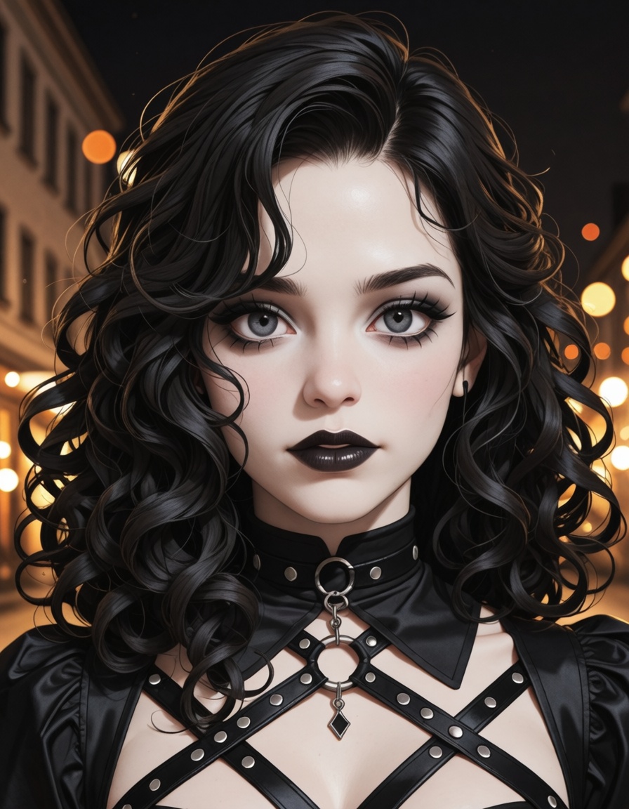 ashkenazi jew 1girl,  voluminous curls hair,  dark chestnut hair on Tensor.Art