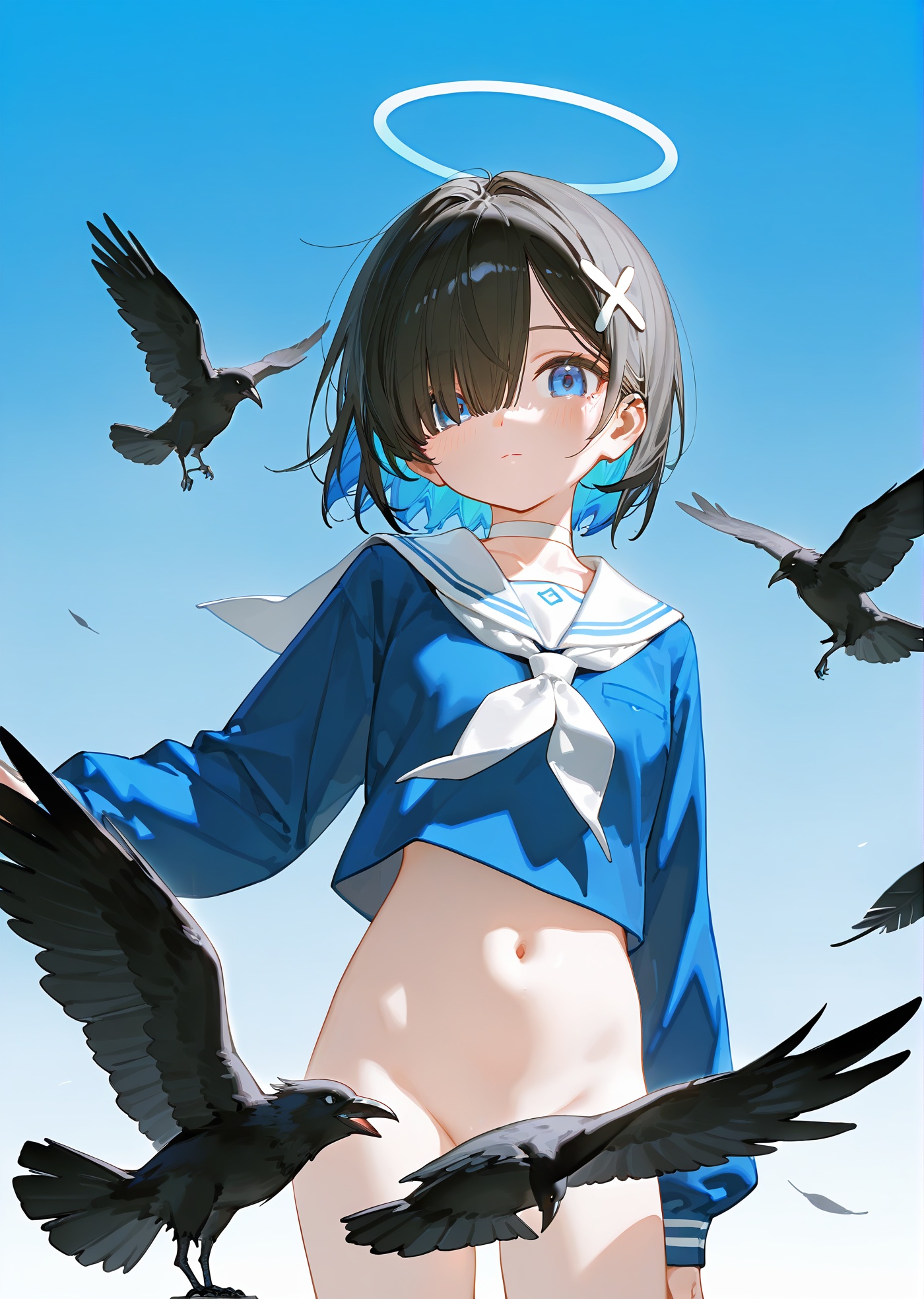 1girl,  bird,  halo on Tensor.Art