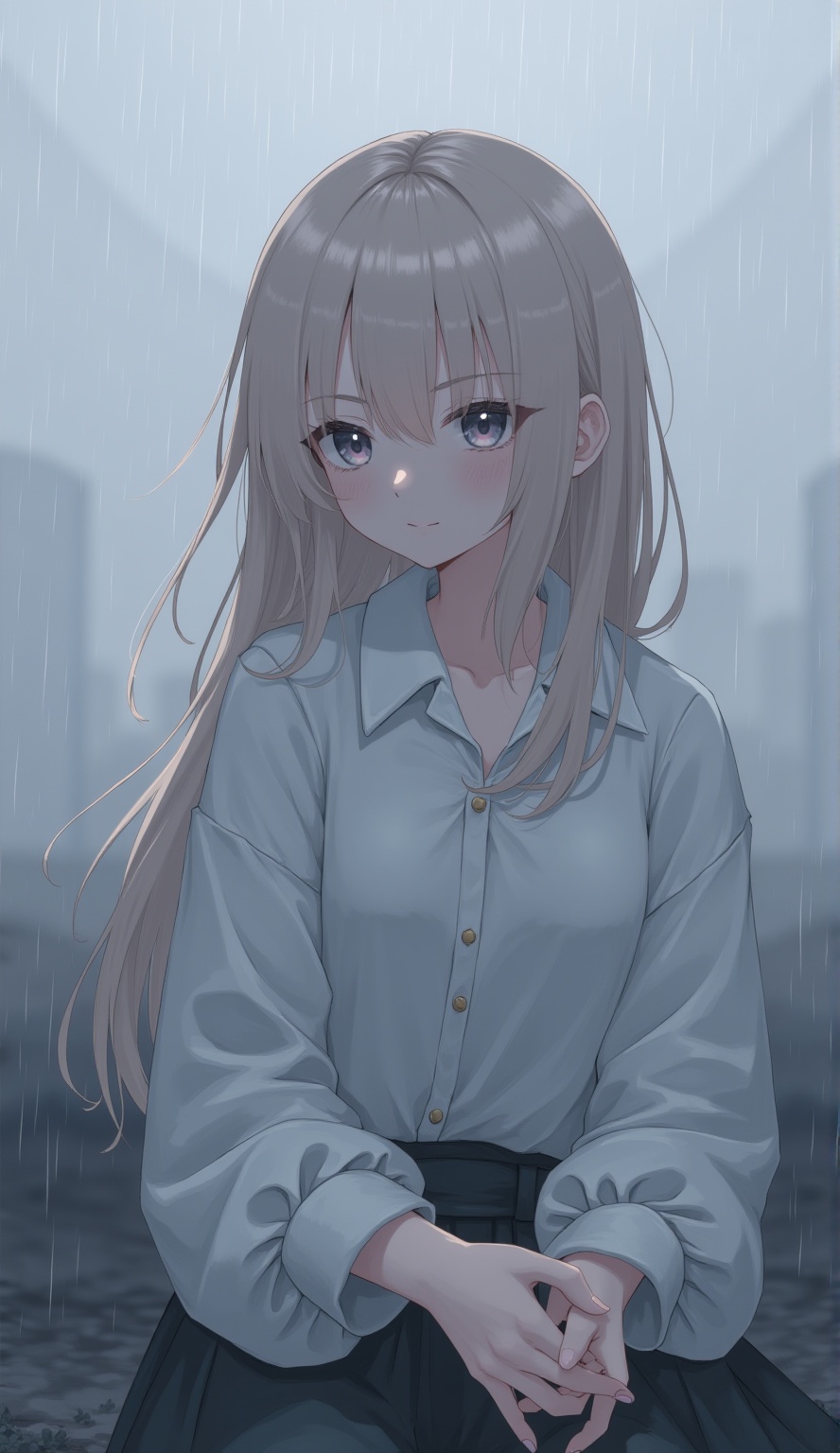 Emotion,A girl,bubble,fog, rain,