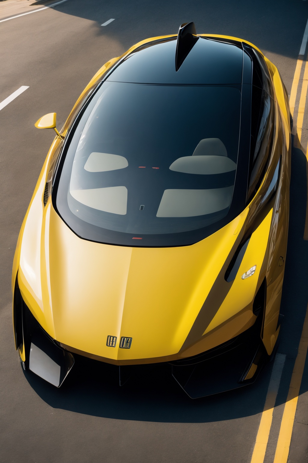 AgainRealistic_v2.0, vehicle focus, no humans, sports car, car, reflection, science fiction, shadow,