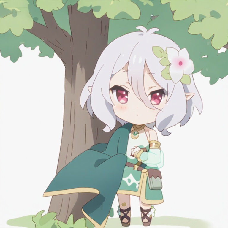(masterpiece),(bestquality),a very delicate and beautiful,chibi,chibi in the middle,looking at viewer,solo,solo,full body,<lora:lora-000012:1.2>,kokkoro,