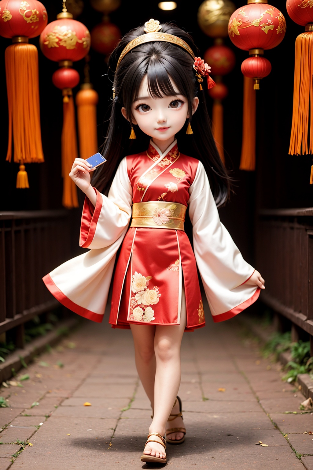 1girl,(full body),chibi,chinesenewyeargirl\(girl\),chinesenewyeargirl\(chinese_clothes\),<lora:AgainMixChineseNewYearGirl_v1:0.6>,