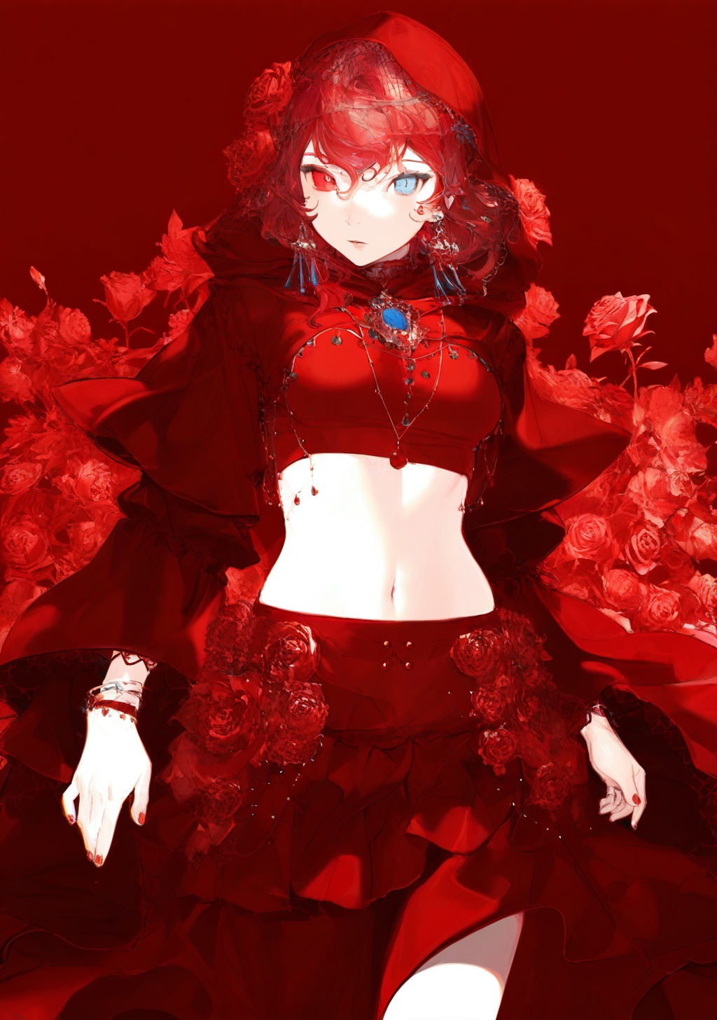 wenli,  red theme,  1girl on Tensor.Art