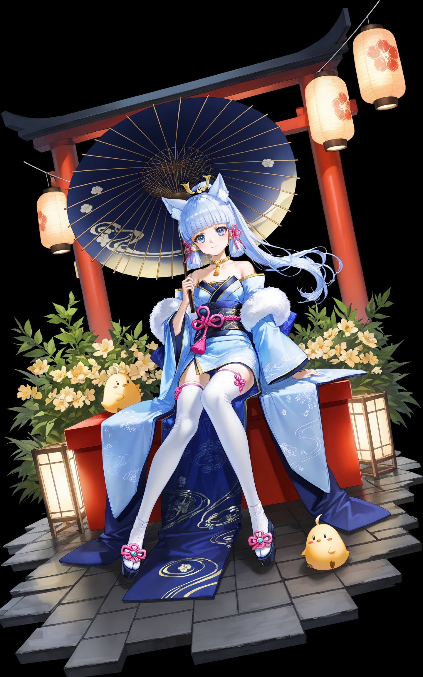 Kamisato Ayaka,  blue hair,  long hair by DJ大江东去 on Tensor.Art