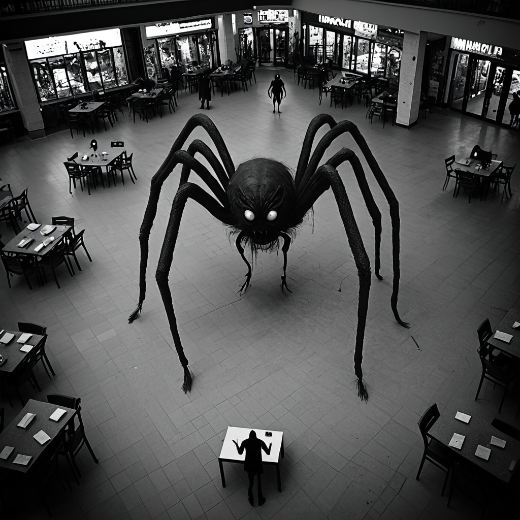 horrorcctvlora,  public mall,  horror (theme) on Tensor.Art