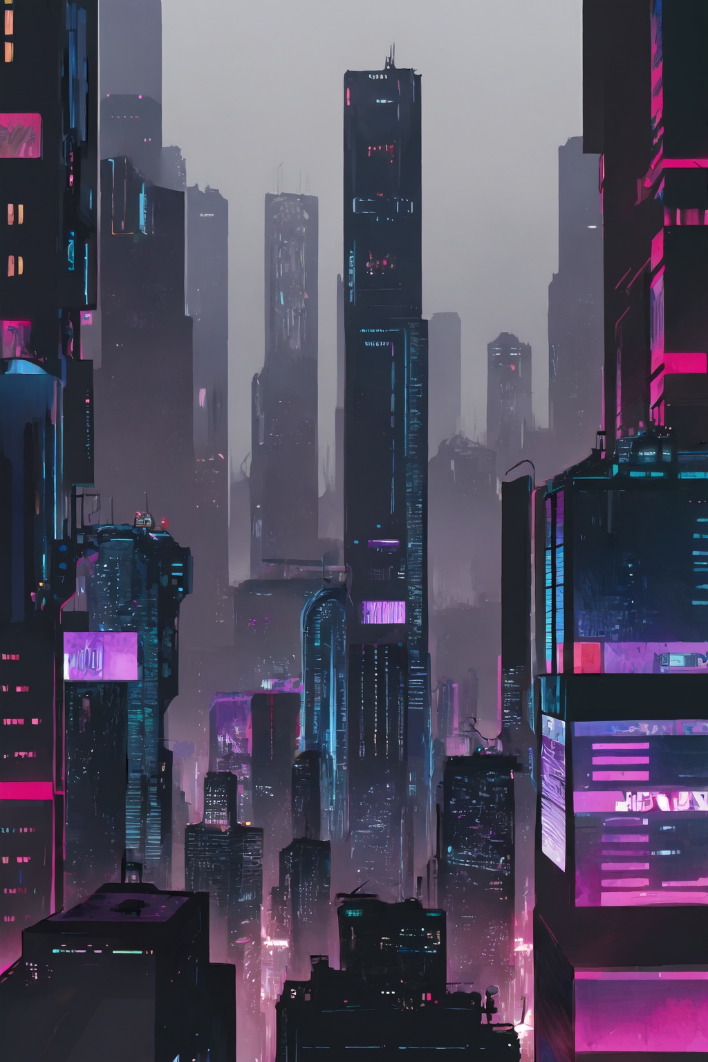 cyberpunk city,