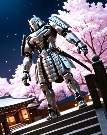 Silver Samurai,  robot,  armor on Tensor.Art