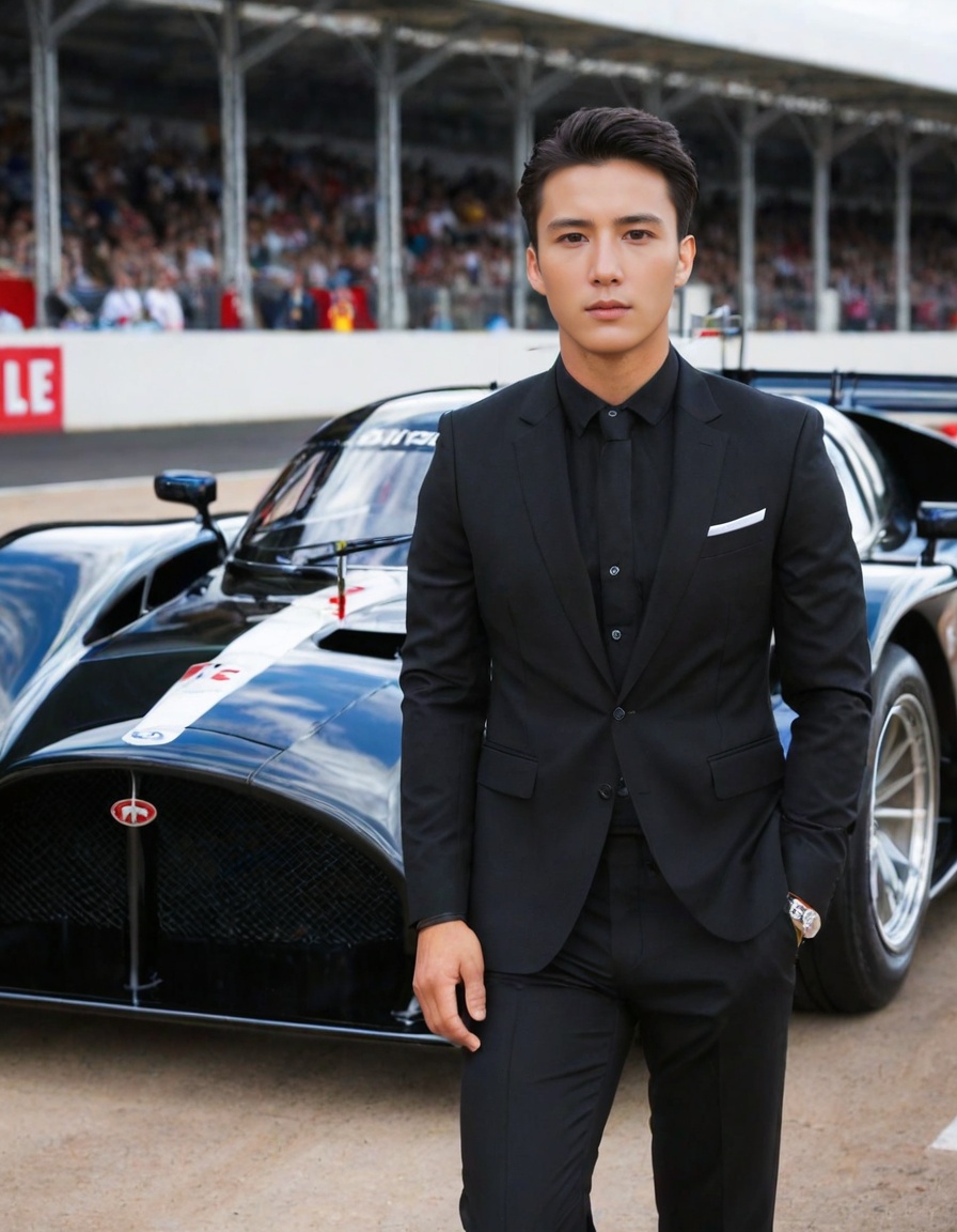man,  black suit,  sport on Tensor.Art