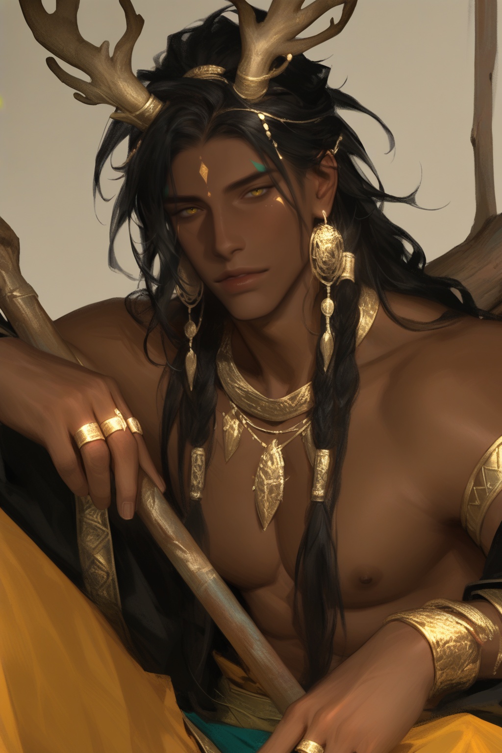 1boy,  male_focus,  jewelry by MissFidonyo on Tensor.Art
