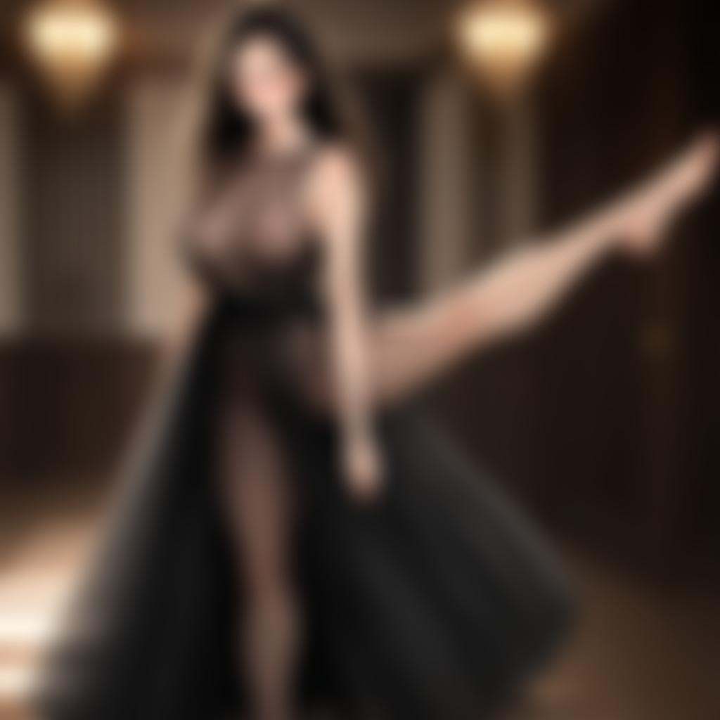 Best quality,  masterpiece,  wearing a black tulle dress on Tensor.Art