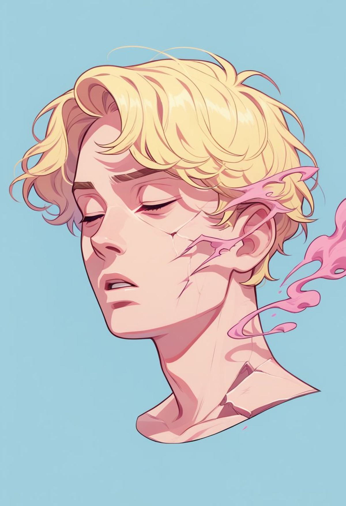 did vaporwave style,  1boy,  solo on Tensor.Art