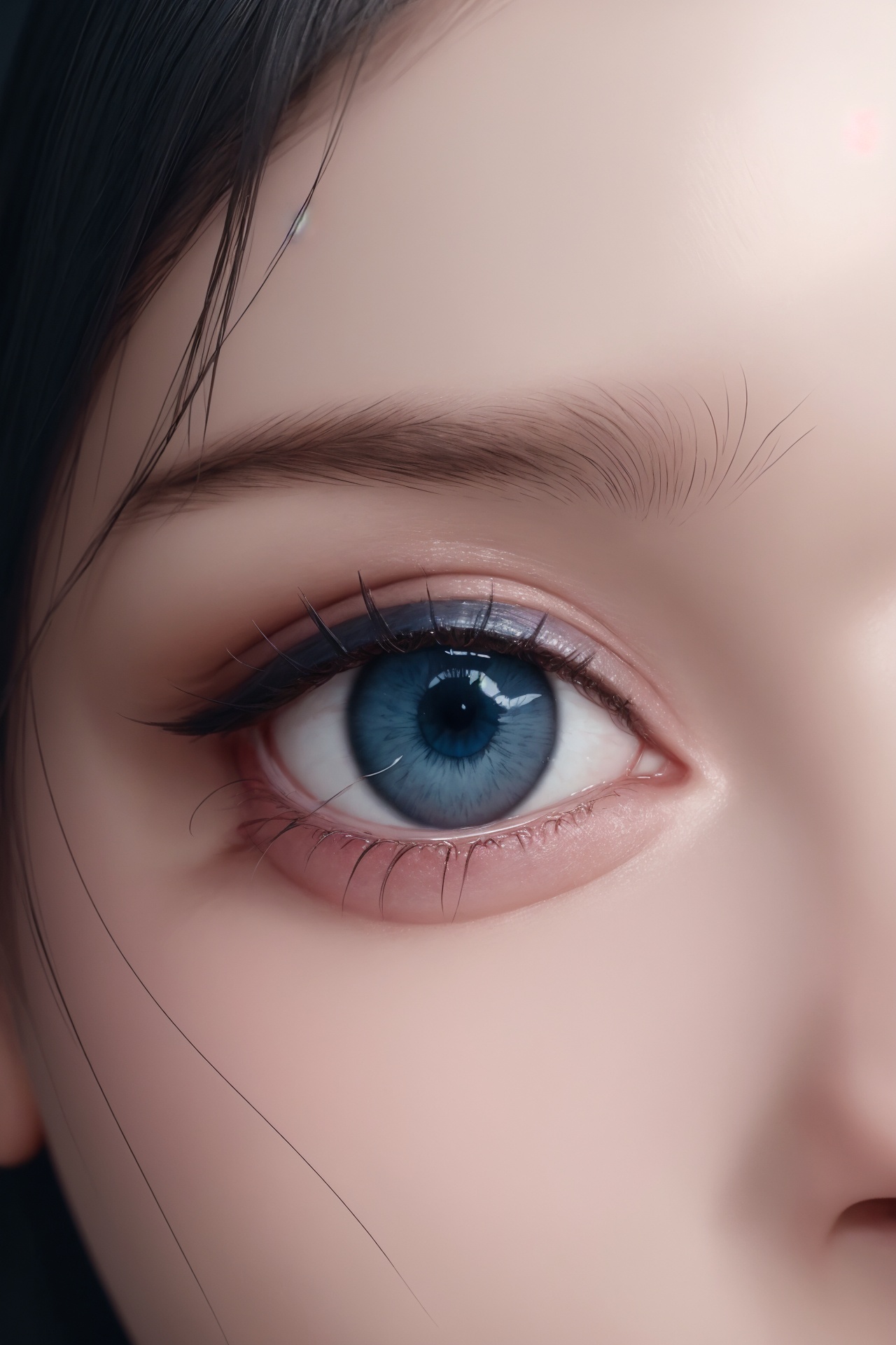 close-up,blue eye focus, realistic <lora:eye:0.8>