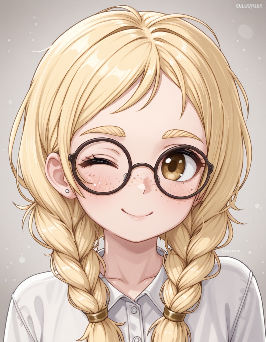 cstyle,  1girl,  wink on Tensor.Art