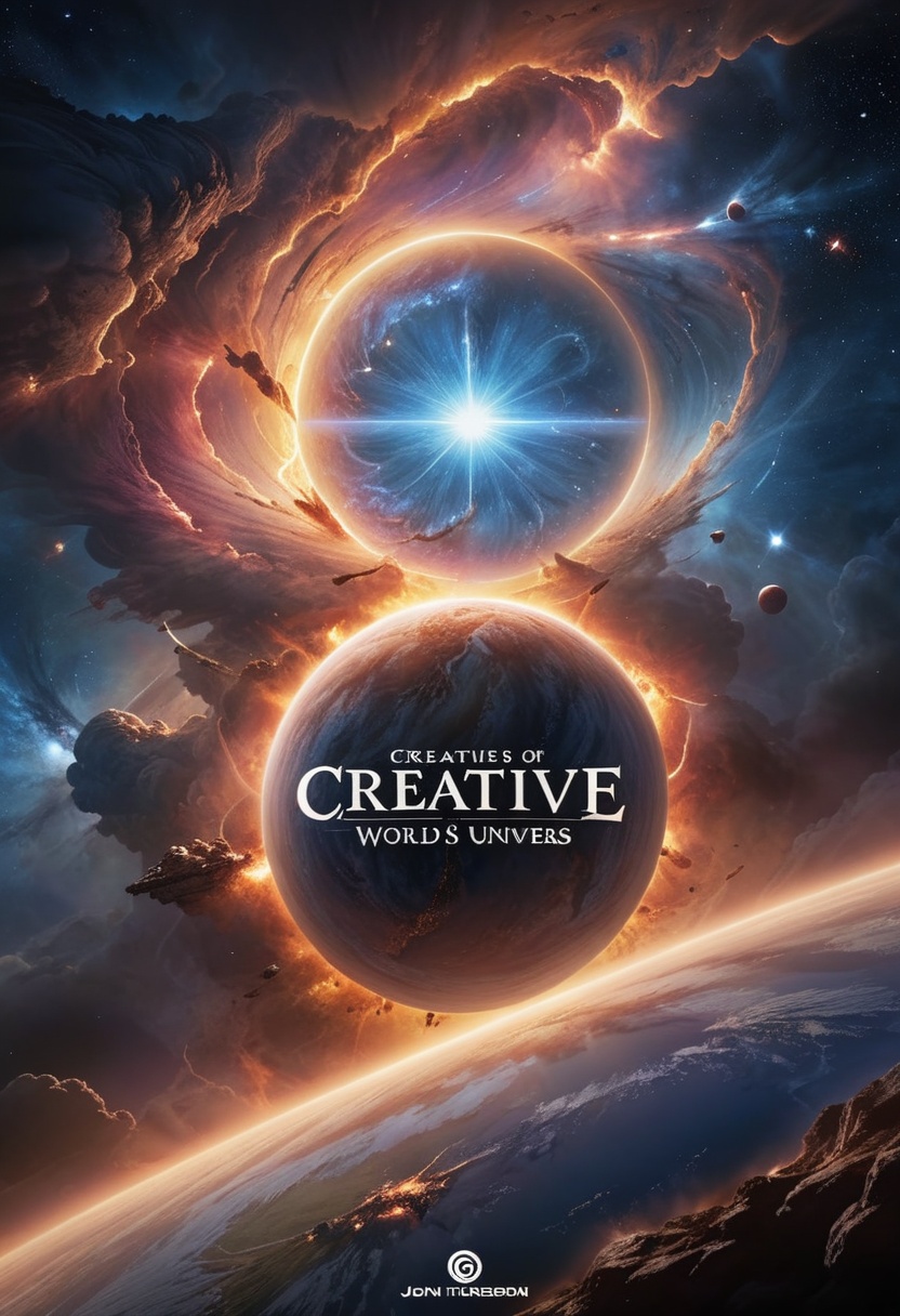 worlds of galaxies,  fantasy portal to far universe,  dramatic light on Tensor.Art