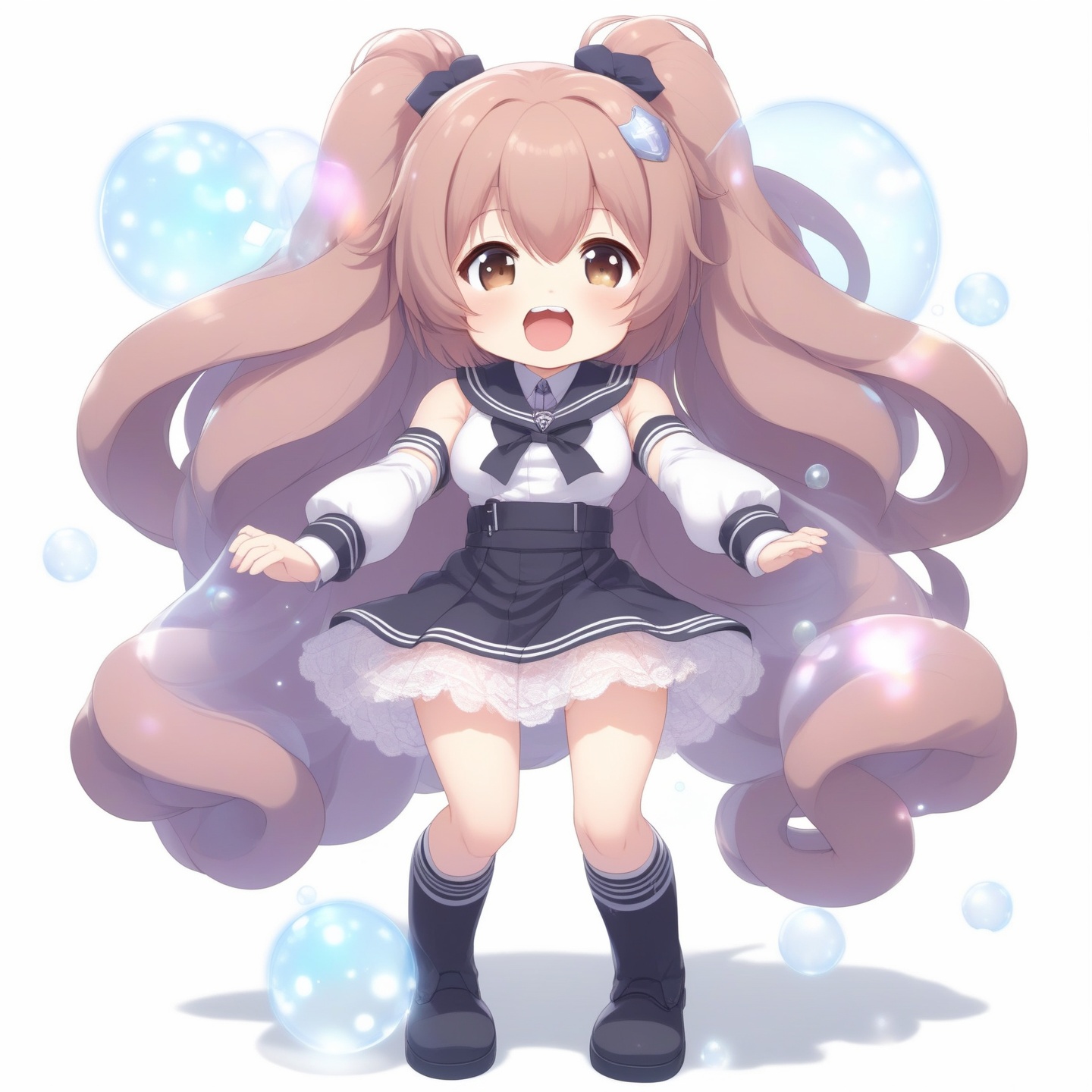[(white background:1.5),::5] (isometric:1.0), double exposure, bubble, // upper body,tongue out, teeth,tentacles, open mouth,poloo, // an extremely delicate and handsome grandpa,(muscle:1.5),Lace skirt,black thighhighs,solo, ,furukawa_nagisa_clannad,autumn_school_uniform,summer_school_uniform,doll_dango,full body, chibi,,chibi，,armor,full_body,science fiction,robot,bodysuit,stella