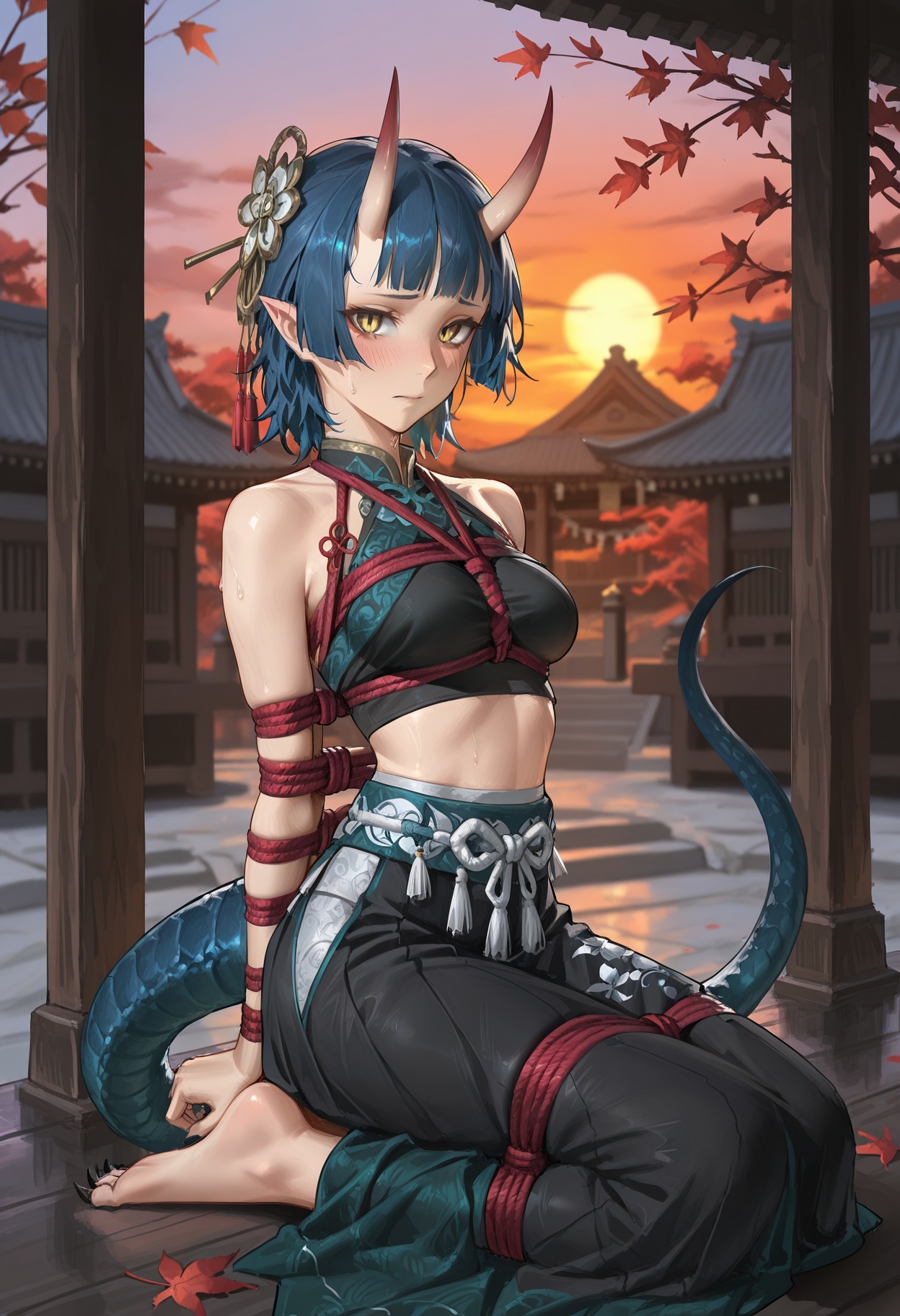 solo,  1girl,  pointed ears on Tensor.Art
