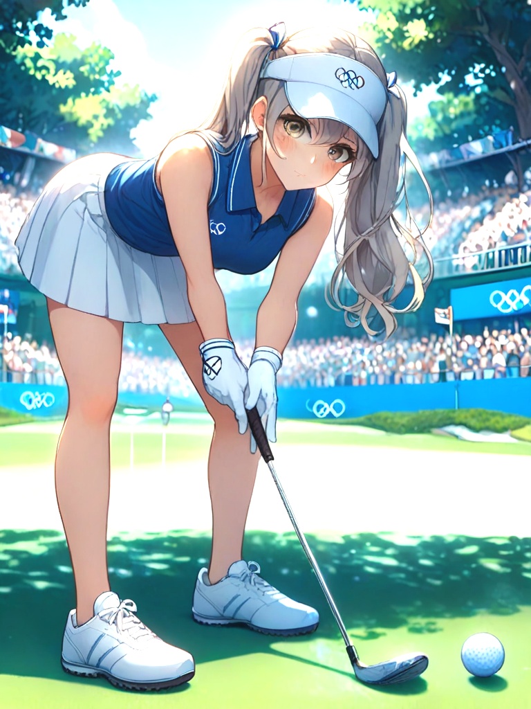 source_anime,  playing golf,  golf course on Tensor.Art