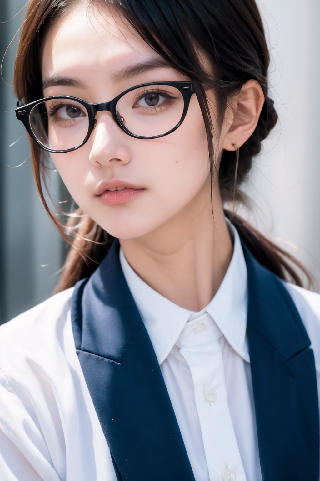 1girl,  solo,  white shirt on Tensor.Art
