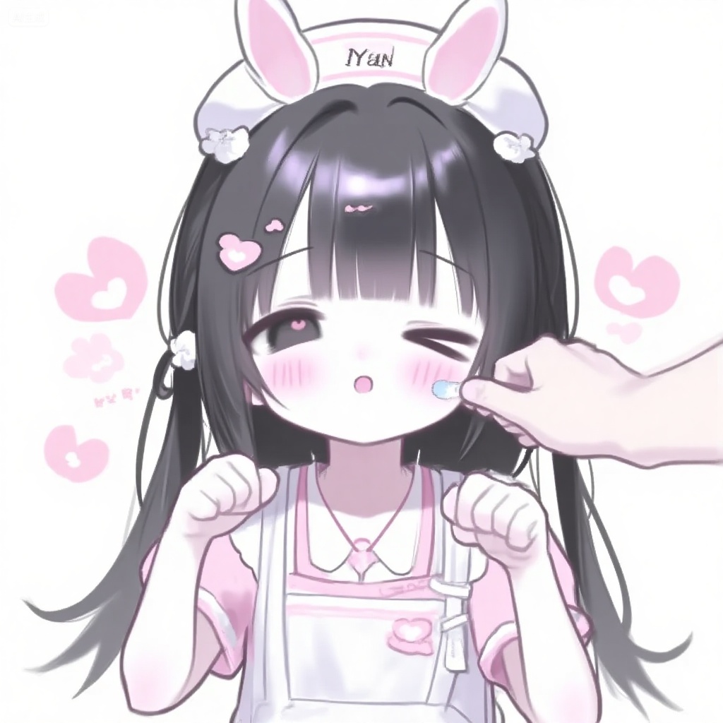 Rabbit-Ear Nurse Girl,, Negative prompt: ng_deepnegative_v1_75t,(badhandv4:1.2),EasyNegative,(worst quality:2),,nsfw, Steps: 30, Sampler: Euler, CFG scale: 3.5, Seed: ****133985, Size: 1024x1024, Model hash: 8cba4f1ef4, Model: F.1基础算法模型-哩布在线可运行_F.1-dev-fp8.safetensors, Denoising strength: 0, RNG: CPU, Lora 1: 萌绘物语手绘萝莉oc设计, Lora Hash 1: 35ff277d7e, Lora Weight 1: 1.0, vae_name: automatic