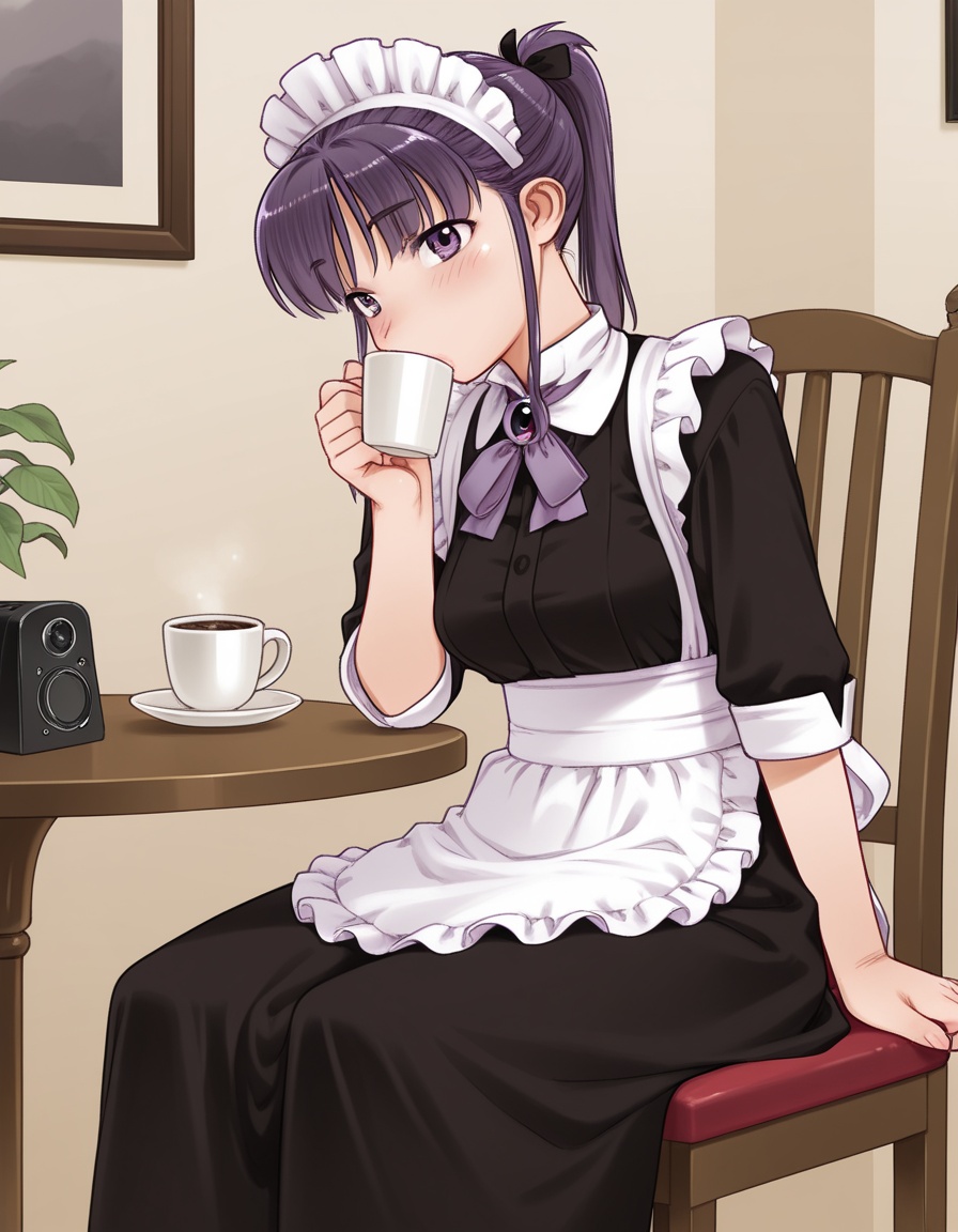 ktstyle1girl,  maid,  sitting on Tensor.Art