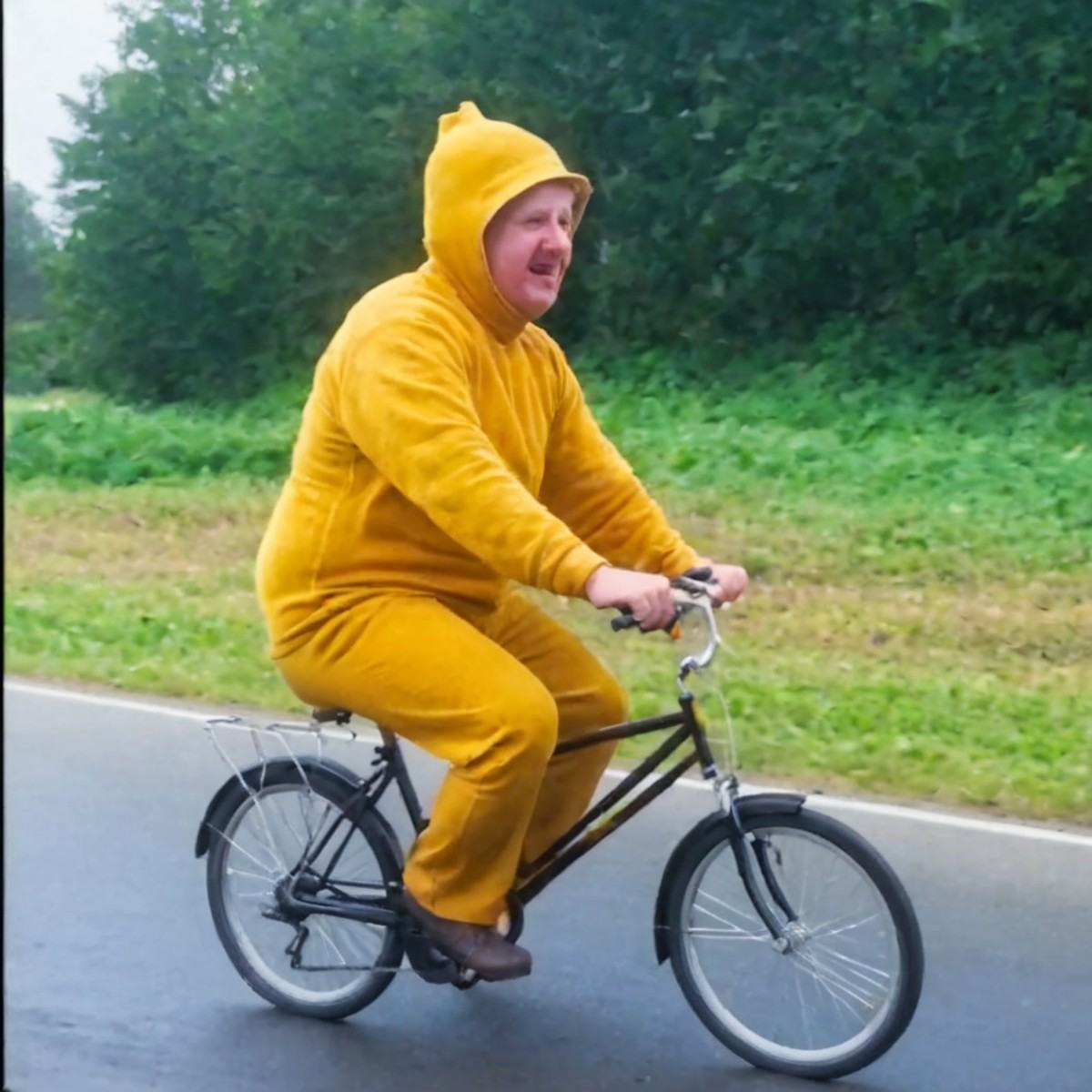 cow,  driving bike,  vhslora on Tensor.Art