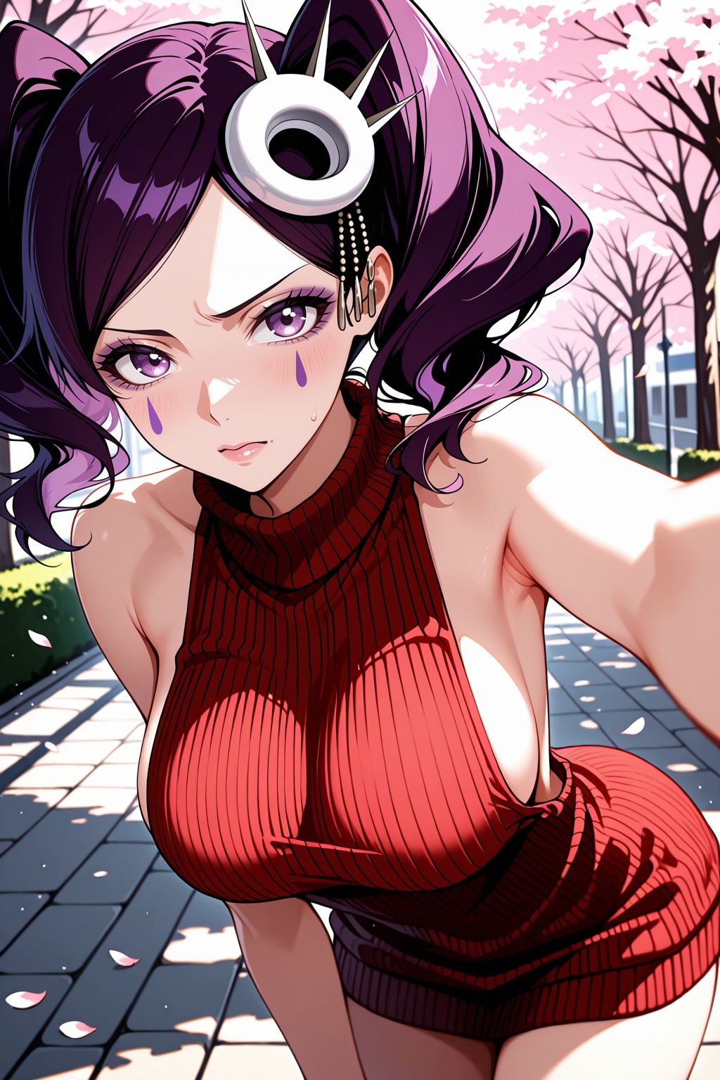 cirucci sanderwicci,  short twintails,  purple hair on Tensor.Art