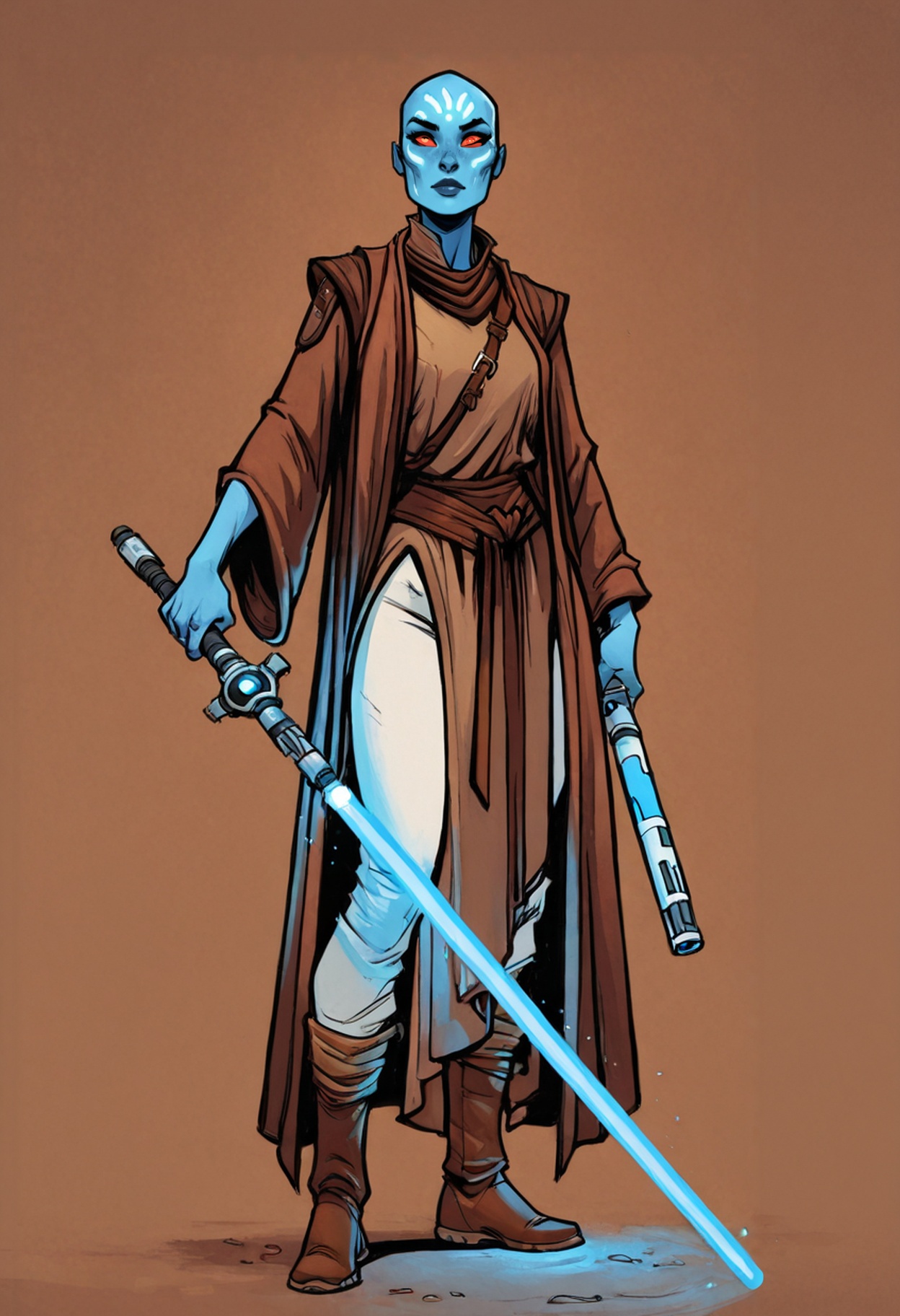 chiss-ill,  1girl,  blue lightsaber on Tensor.Art