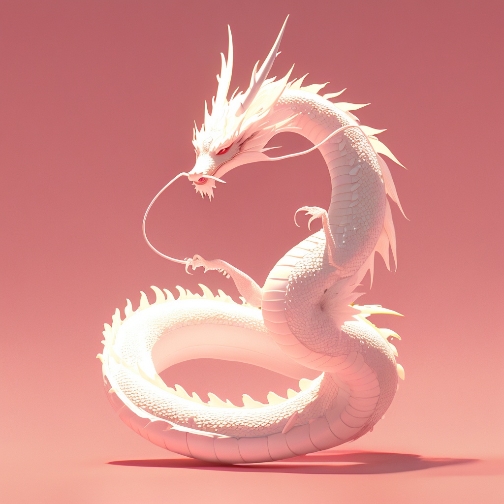 chenglong,eastern-dragon,jct-jade-carving-texture,chinese zodiac,red eyes,soft lighting,fangs,tail,whimsy and dramatic lighting,warm colors,mf-movie-filter,cc-color-correction,whiskers,claws,simple background,sharp teeth,no humans,red background,solo,horns,full body,animal focus,looking at viewer,scales,red theme,gradient background,pink background,<lora:chenglong_v1:0.8>,