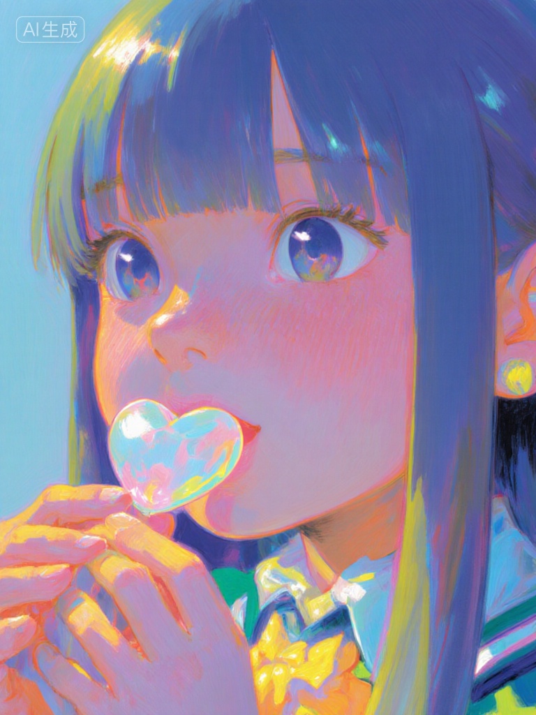 cute Japanese model girl, catching heart-shaped gummy candy with her mouth, soft pastel colors, glowing highlights, dreamy background,, Negative prompt: ng_deepnegative_v1_75t,(badhandv4:1.2),EasyNegative,(worst quality:2),,nsfw, Steps: 30, Sampler: Euler, CFG scale: 3.5, Seed: 2989273516, Size: 768x1024, Model hash: 531b71b201, Model: F.1-Krea-dev-scaled-fp8_fp8.safetensors, Denoising strength: 0, RNG: CPU, Lora 1: 20251010-1760093491563-0001, Lora Hash 1: 96223b56ca, Lora Weight 1: 1.2, vae_name: automatic