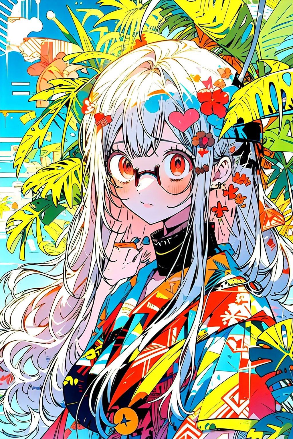 1girl,  solo,  red eyes on Tensor.Art