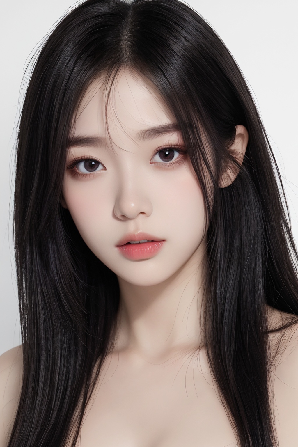 1girl,1girl,black eyes,black hair,bracelet,brown eyes,jewelry,lips,long hair,  <lora:美妆美女1.0:0.66>