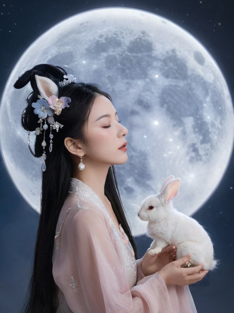1girl,  animal,  black hair on Tensor.Art
