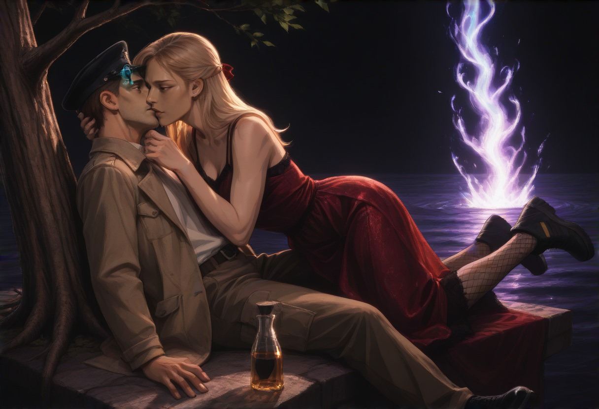 An elderly man,  a charismatic woman,  "((1girl on Tensor.Art