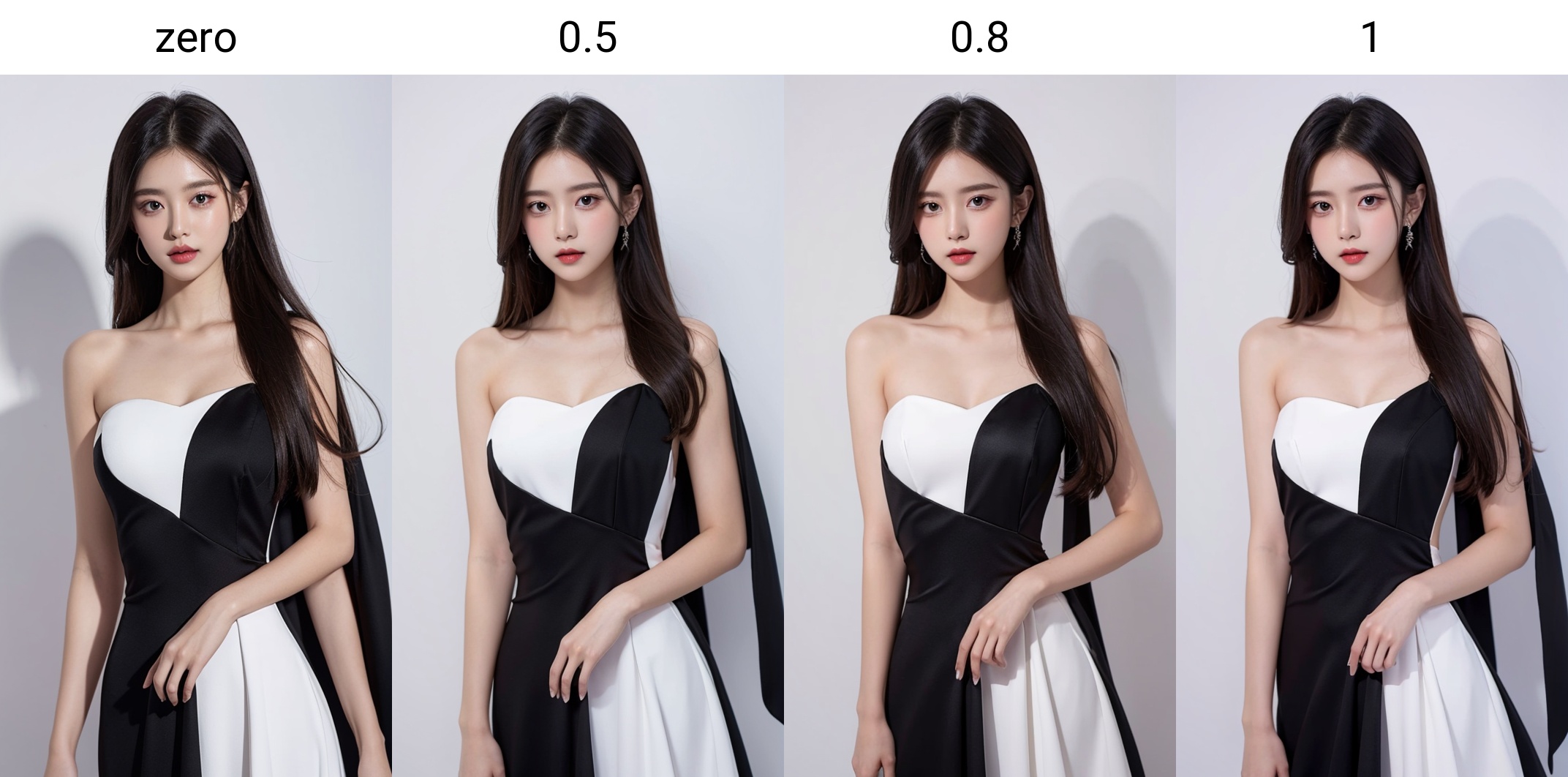 1girl,black evening dress,white_background,<lora:vve:zero>,