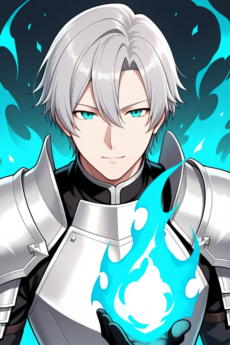 Tatsuya,  grey hair,  short hair on Tensor.Art