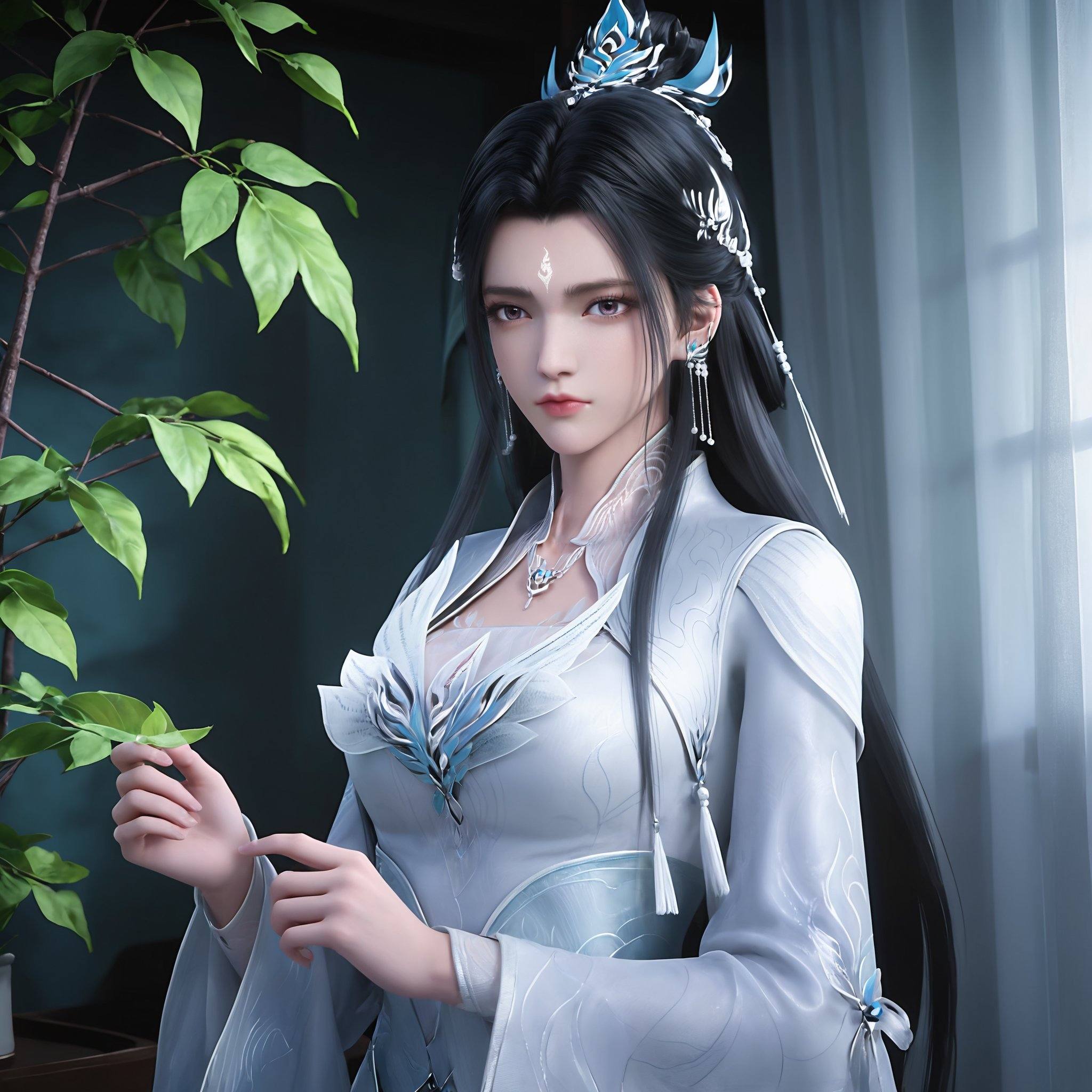 solo,  1girl,  long hair by 漫 on Tensor.Art