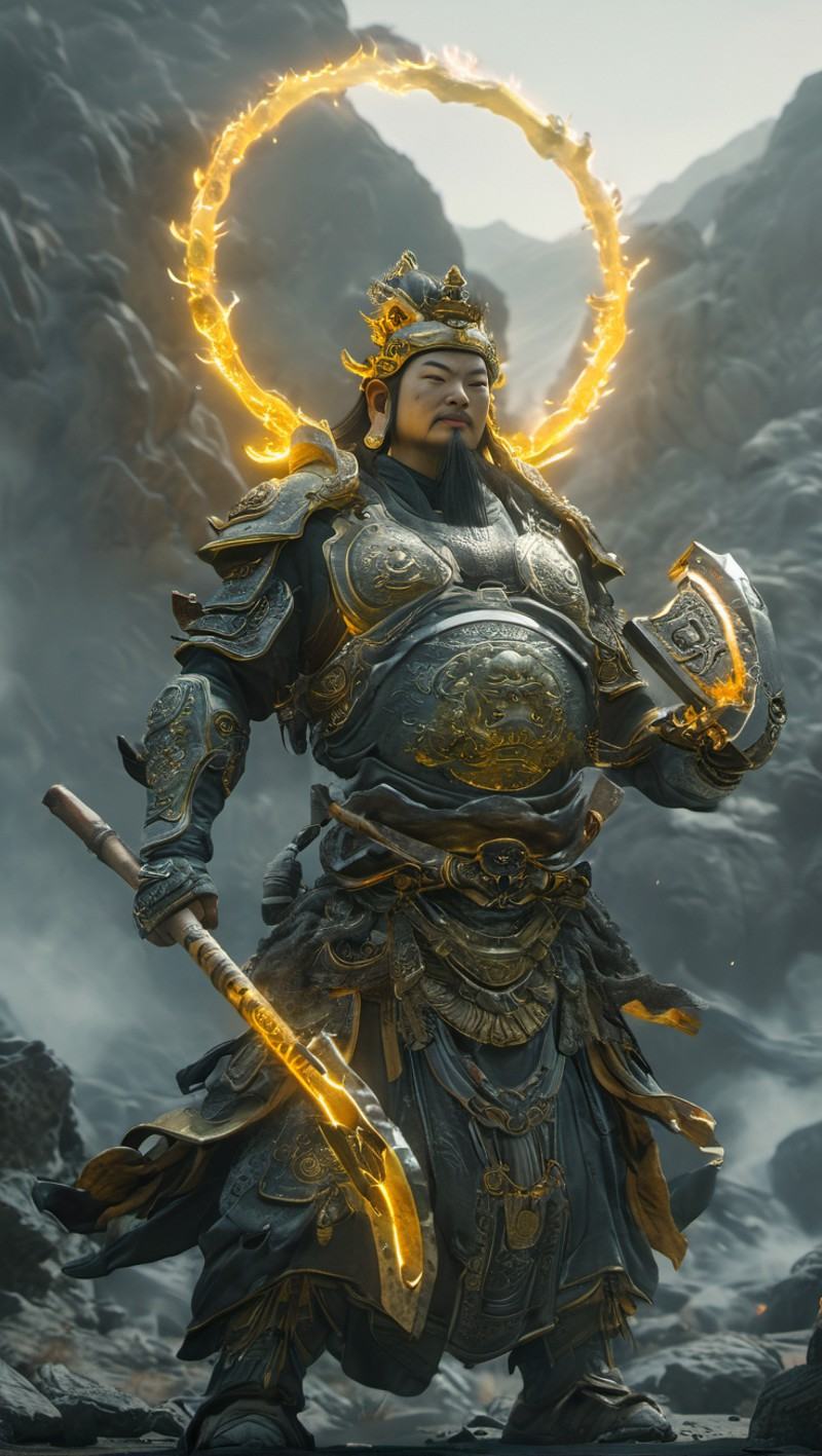 Death Stranding Style,  Chinese mythological figures,  Unreal Engine 5 render on Tensor.Art