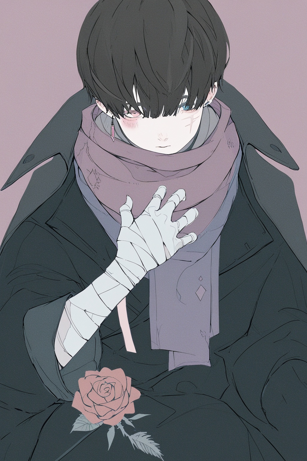t1s10,  1boy,  bandaged arm on Tensor.Art