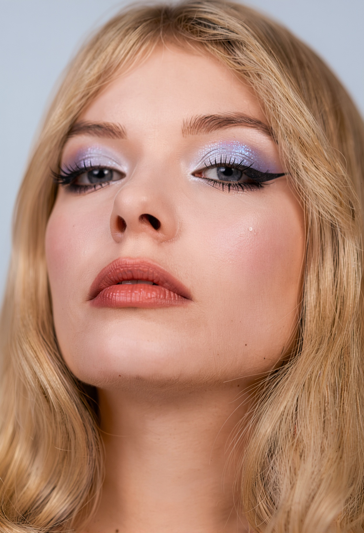 N4T4SH4,  a woman close-up with colorful gel lighting,  fashion editorial mood on Tensor.Art