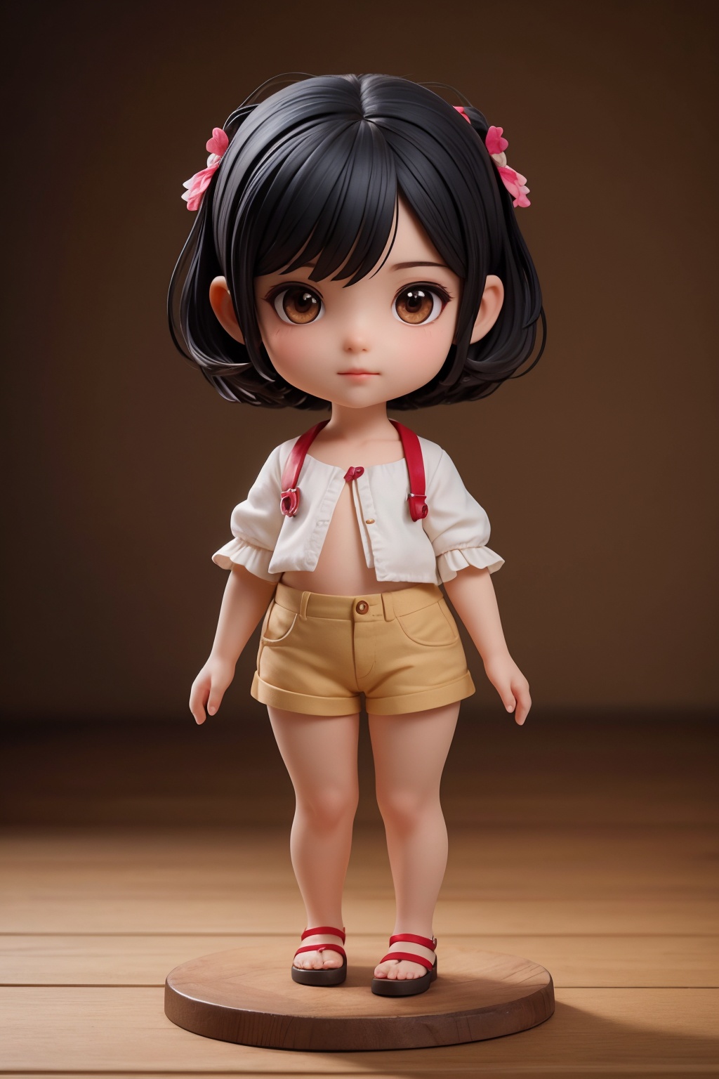 (best quality:1.4),(masterpiece:1.4),(photorealistic:1.4),(Realistic:1.2),(ultra high res, raw photo:1.4),(hdr, hyperdetailed:1.2),(8K:1.2),cinematic photo 1girl,(chibi:1.1),black hair,full body,