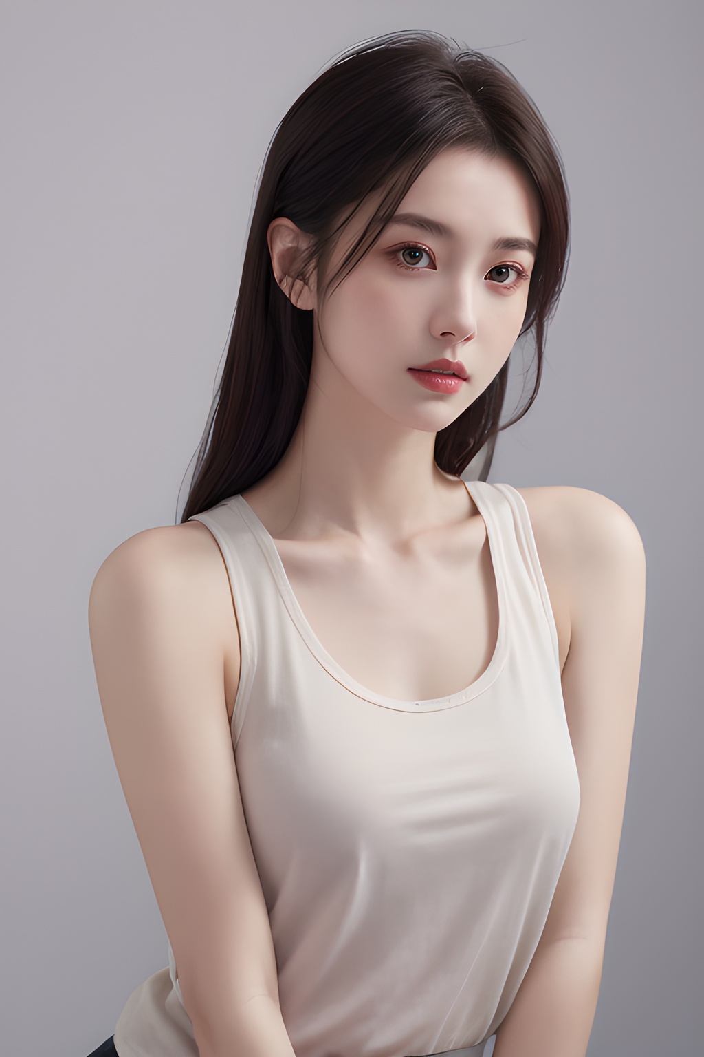 <lora:0810_09:0.7>,simple background,****_top,, 1girl,realistic,masterpiece, best quality, photorealistic, HDR,detail